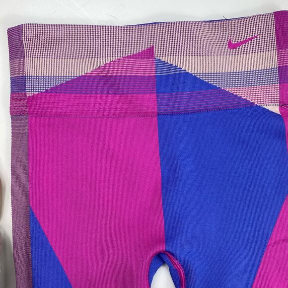 NIKE Sculpt Icon Clash Leggings 7/8 Seamless Training Colorblock Womens Medium - Picture 4 of 9